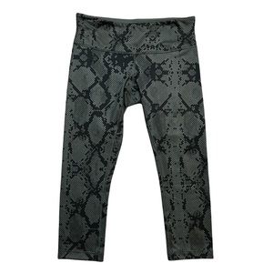 Lululemon Wunder Under Crop Ziggy Snake Gator Leggings Cropped Size 8